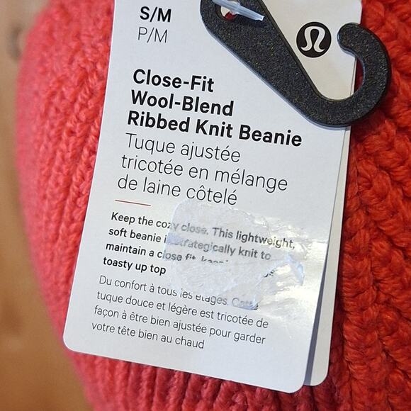 NWT Lululemon Athletica Beanie Women\'s S/M Deep Coral Wool Gorpcore Cozycore main image 4
